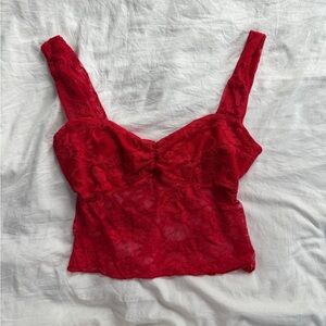 Lace Red Tank